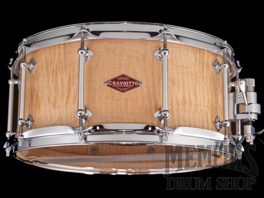 Craviotto 14x6.5 Private Reserve Curly Maple Snare Drum