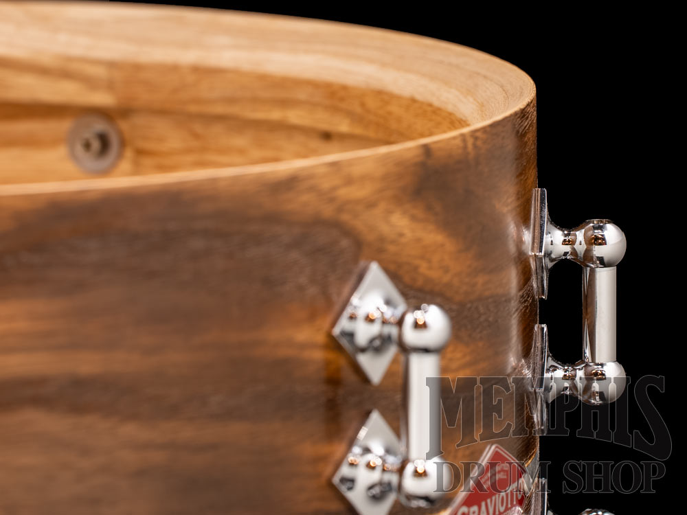 Craviotto 14x7 Private Reserve Burnt Ash Snare Drum with Mother of Pearl Inlay
