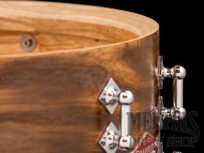 Craviotto 14x7 Private Reserve Burnt Ash Snare Drum with Mother of Pearl Inlay