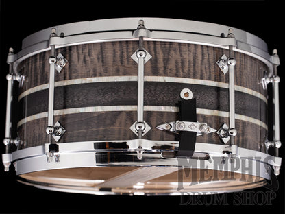 Craviotto 14x6.5 20th Anniversary Q1 Solid Black Curly Snare Drum with Die-Cast Hoops