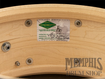 Craviotto 14x6.5 20th Anniversary Q1 Solid Black Curly Snare Drum with Die-Cast Hoops