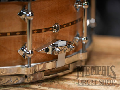 Used Craviotto 14x5 Custom Shop Maple Snare Drum with Walnut Inlay and Die-Cast Hoops