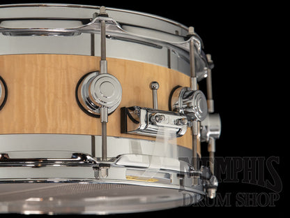 DW 14x6 Collector's Series Curly Maple Edge Snare Drum - Natural Lacquer