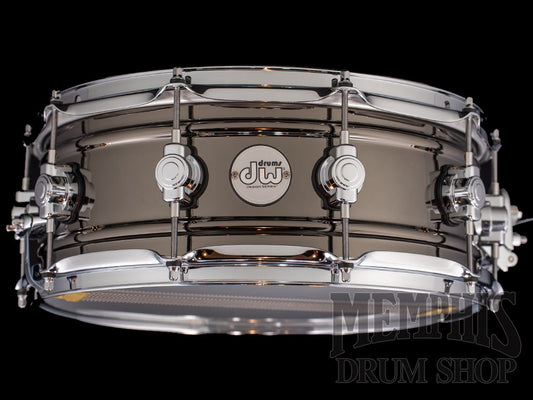 DW 14x5.5 Design Series Black Nickel Over Brass Snare Drum