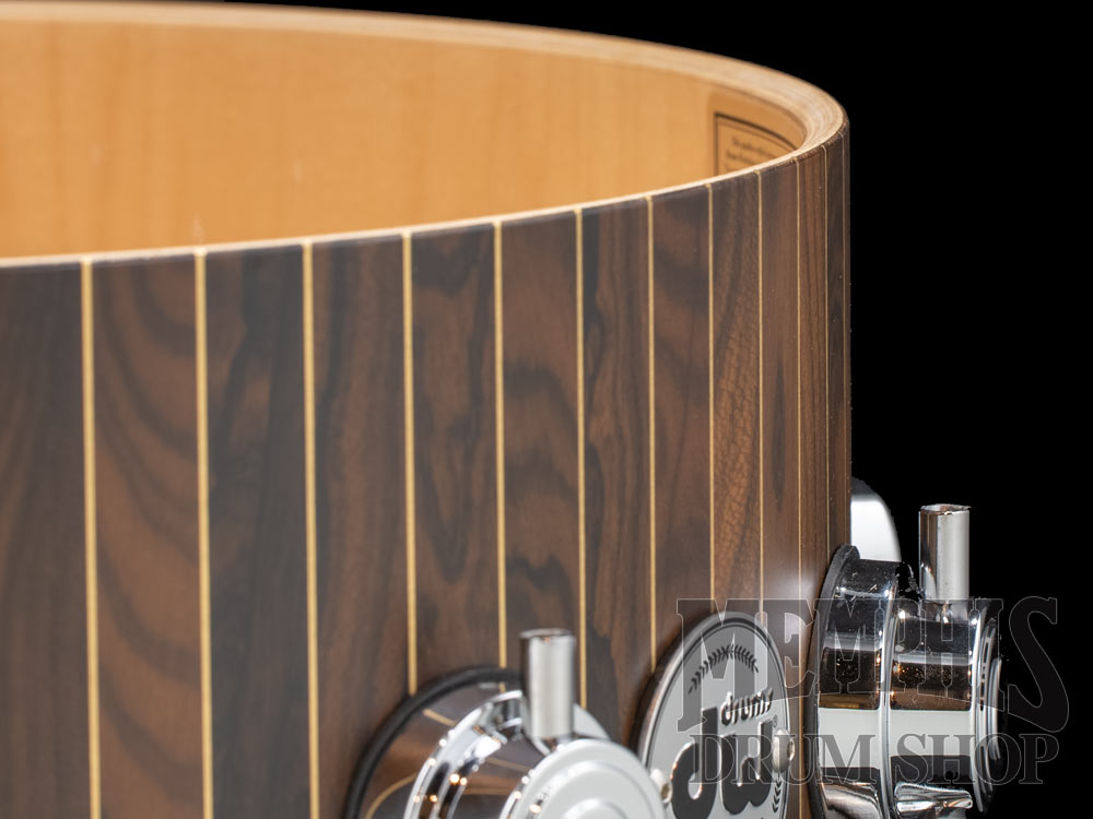 DW 14x6.5 Collector's Series Exotic 333 Maple Snare Drum - Ziricote Pinstripe