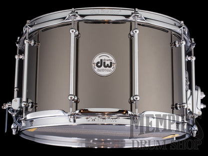 DW 14x8 Collector's Series Black Nickel Over Brass Snare Drum with Tube Lugs