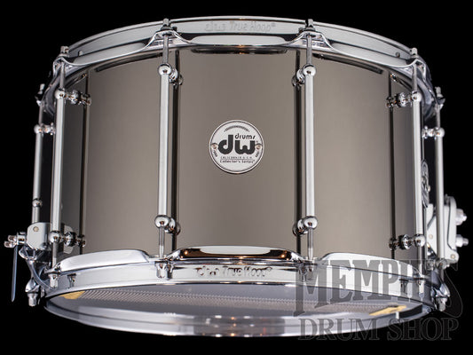 DW 14x8 Collector's Series Black Nickel Over Brass Snare Drum with Tube Lugs
