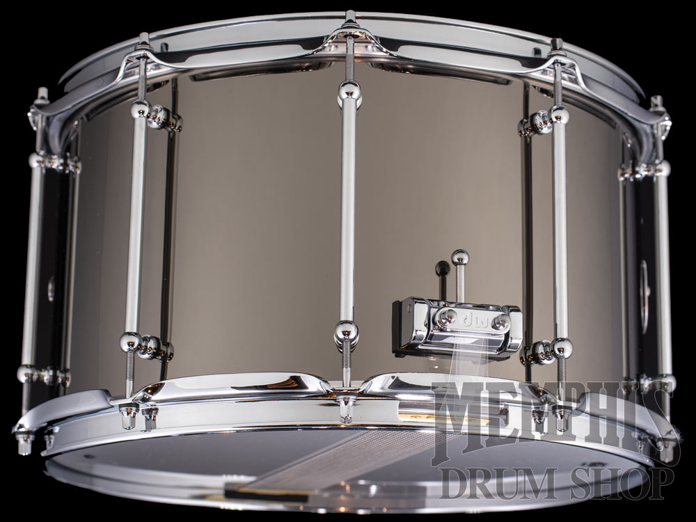 DW 14x8 Collector's Series Black Nickel Over Brass Snare Drum with Tube Lugs