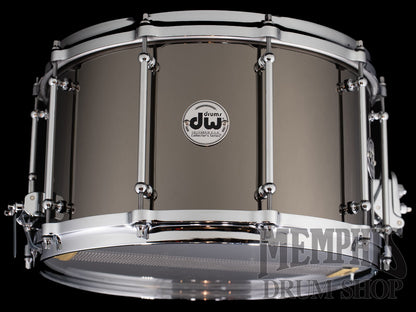 DW 14x8 Collector's Series Black Nickel Over Brass Snare Drum with Tube Lugs and Die-cast Hoops