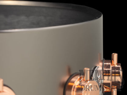 DW 14x6.5 Collector's Series Satin Black Over Brass Snare Drum with Copper Hardware