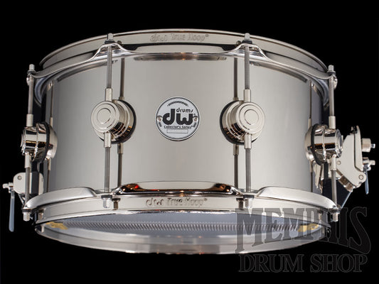 DW 13x6.5 Collector's Series Stainless Steel Snare Drum with Nickel Hardware