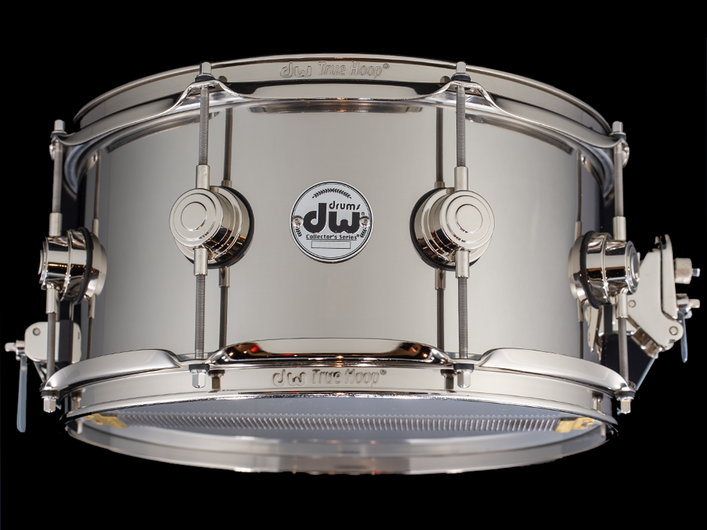 DW 13x6.5 Collector's Series Stainless Steel Snare Drum with Nickel Hardware
