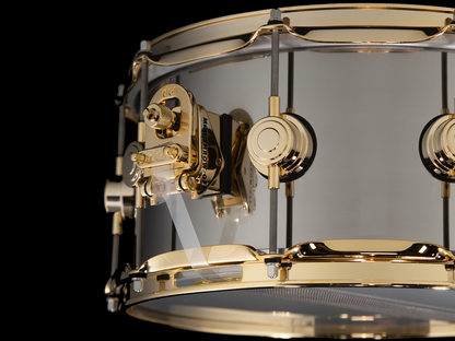 DW 14x6.5 Collector's Series Stainless Steel Snare Drum with Gold Hardware