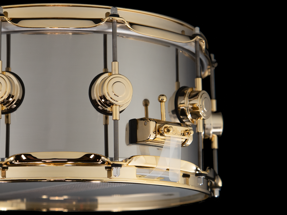 DW 14x6.5 Collector's Series Stainless Steel Snare Drum with Gold Hardware