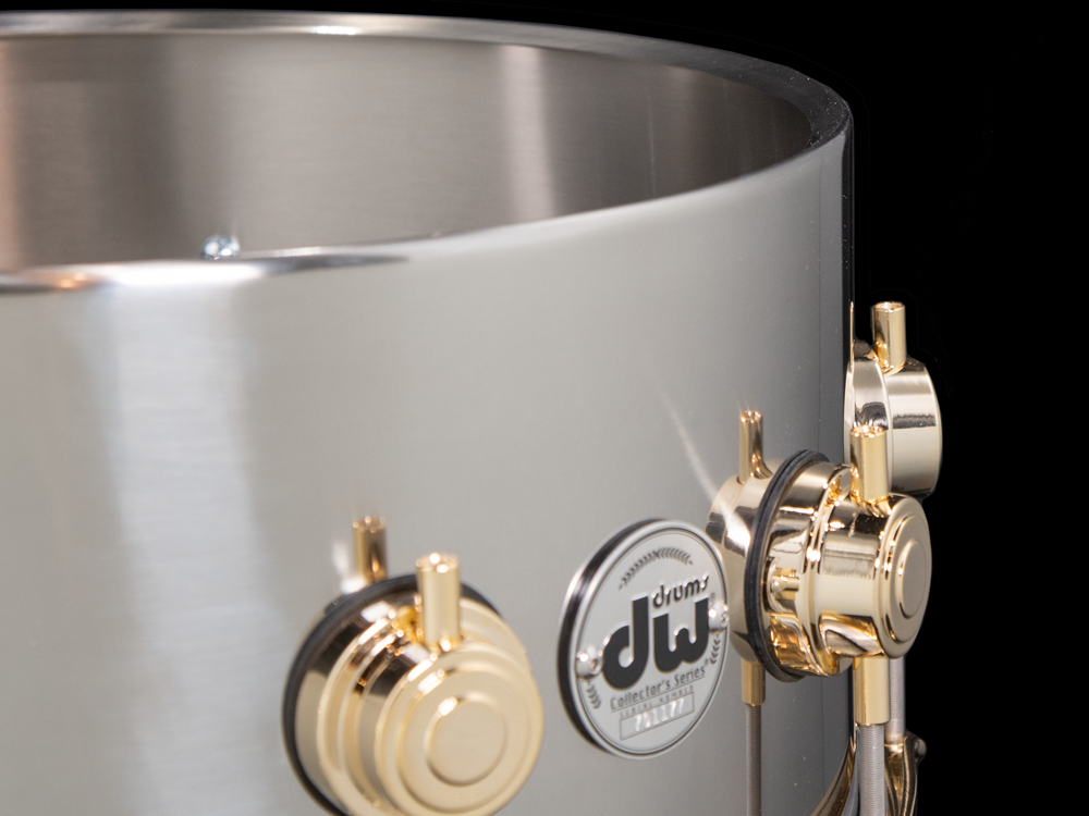 DW 14x6.5 Collector's Series Stainless Steel Snare Drum with Gold Hardware