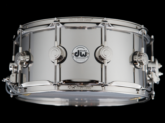 DW 14x6.5 Collector's Series Stainless Steel Snare Drum with Nickel Hardware