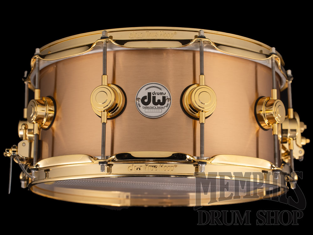DW 14x6.5 Collector's Series Brushed Bell Bronze Snare Drum with Gold Hardware