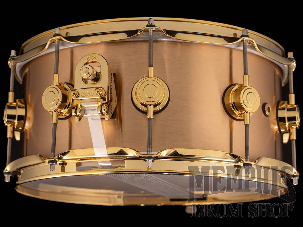 DW 14x6.5 Collector's Series Brushed Bell Bronze Snare Drum with Gold Hardware