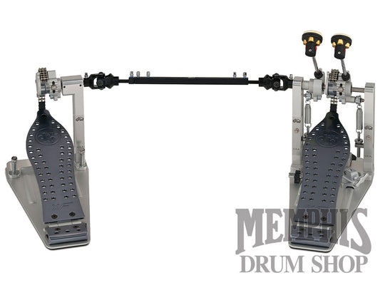 DW MFG Series Machined Chain Drive Double Bass Drum Pedal with Case - XF Extended Footboard