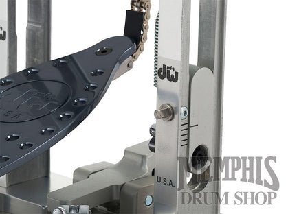 DW MFG Series Machined Chain Drive Double Bass Drum Pedal with Case - XF Extended Footboard