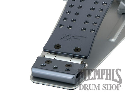 DW MFG Series Machined Chain Drive Double Bass Drum Pedal with Case - XF Extended Footboard