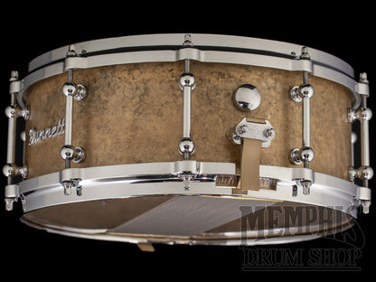 Dunnett Classic 14x5.5 Model K Cast Bronze Snare Drum with Die-Cast Hoops - Lucky Penny Patina