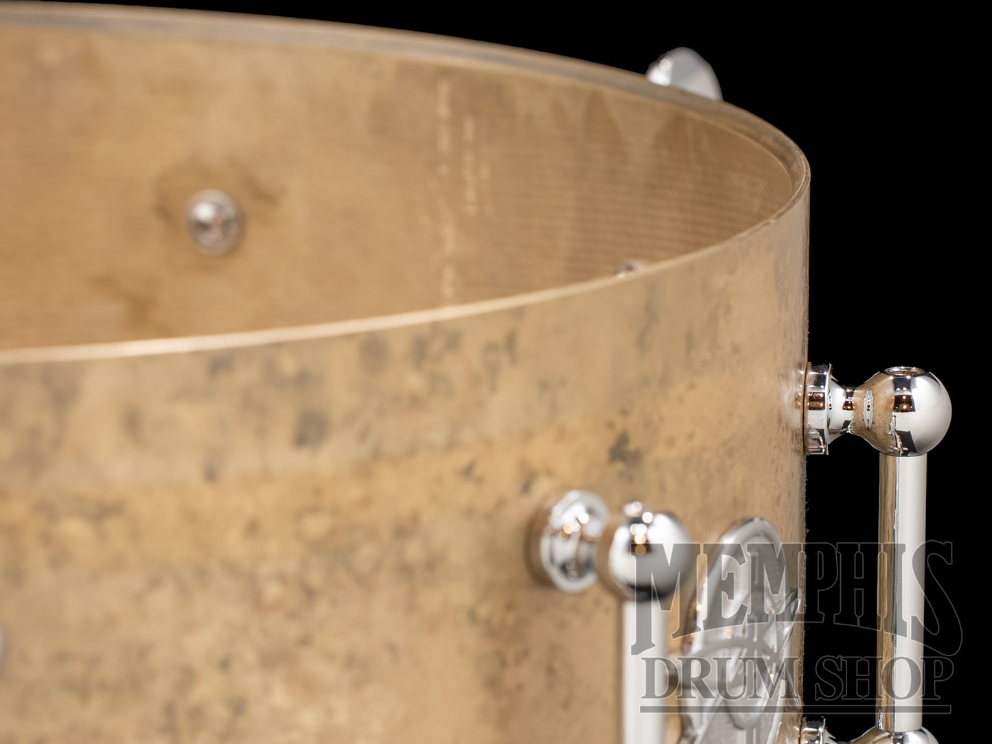 Dunnett Classic 14x5.5 Model K Cast Bronze Snare Drum with Die-Cast Hoops - Lucky Penny Patina