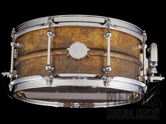 Dunnett Classic 14x6.5 Model 2N Brass Snare Drum - Antique Patina