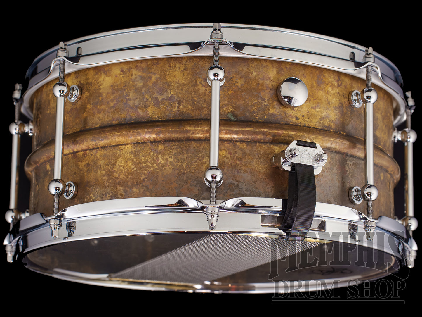 Dunnett Classic 14x6.5 Model 2N Brass Snare Drum - Antique Patina