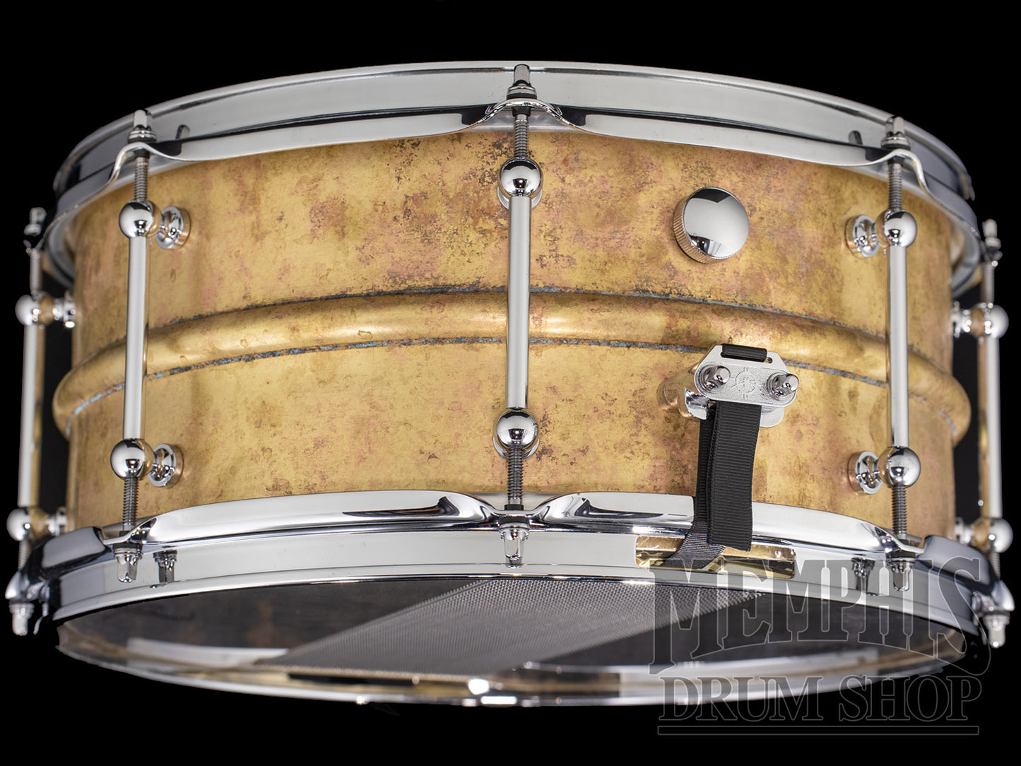 Dunnett Classic 14x6.5 Model 2N Brass Snare Drum - Antique Patina