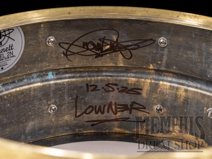 Dunnett Classic 14x6.5 Model 2N Brass Snare Drum - Antique Patina