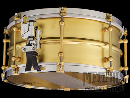 Dunnett Classic 14x6.5 Model 2N Brass Snare Drum with Cold-Rolled Hoops