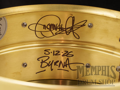 Dunnett Classic 14x6.5 Model 2N Brass Snare Drum with Cold-Rolled Hoops