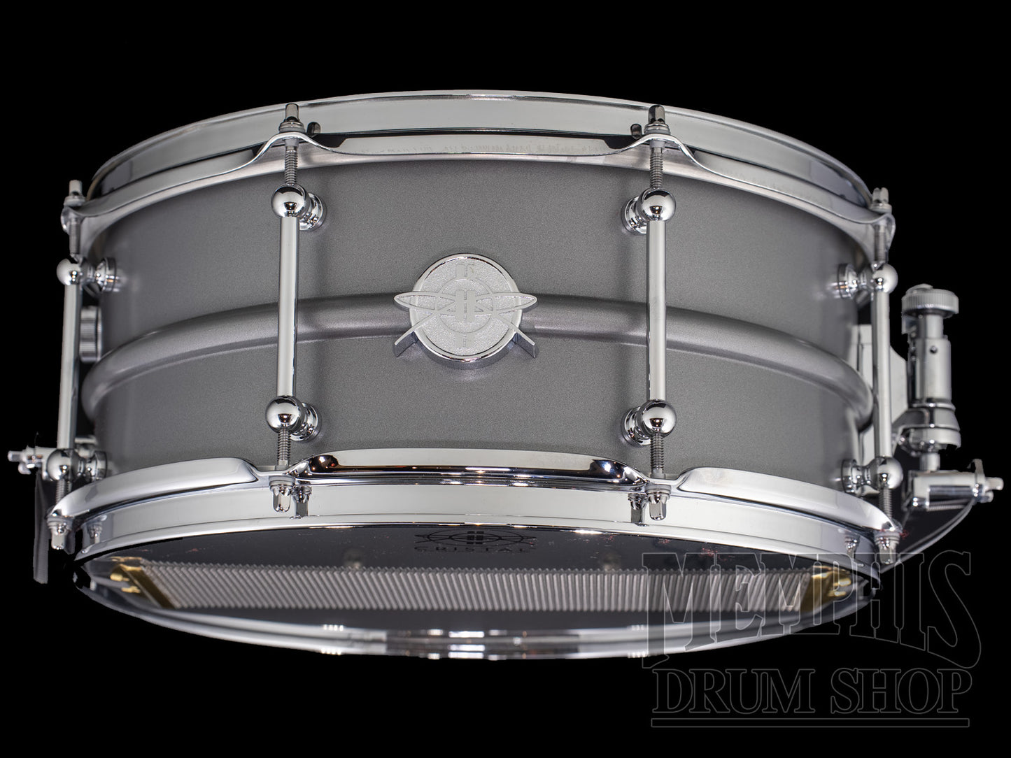 Dunnett Classic 14x6.5 Model 2N Carbon Steel Snare Drum - Matte Silver