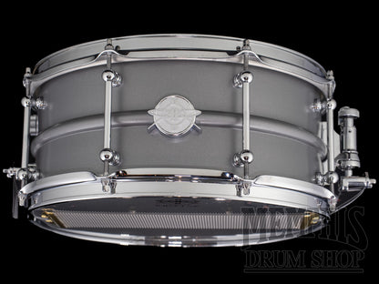 Dunnett Classic 14x6.5 Model 2N Carbon Steel Snare Drum - Matte Silver