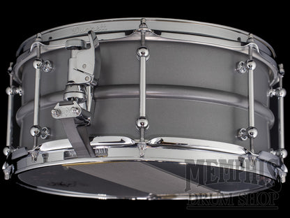 Dunnett Classic 14x6.5 Model 2N Carbon Steel Snare Drum - Matte Silver