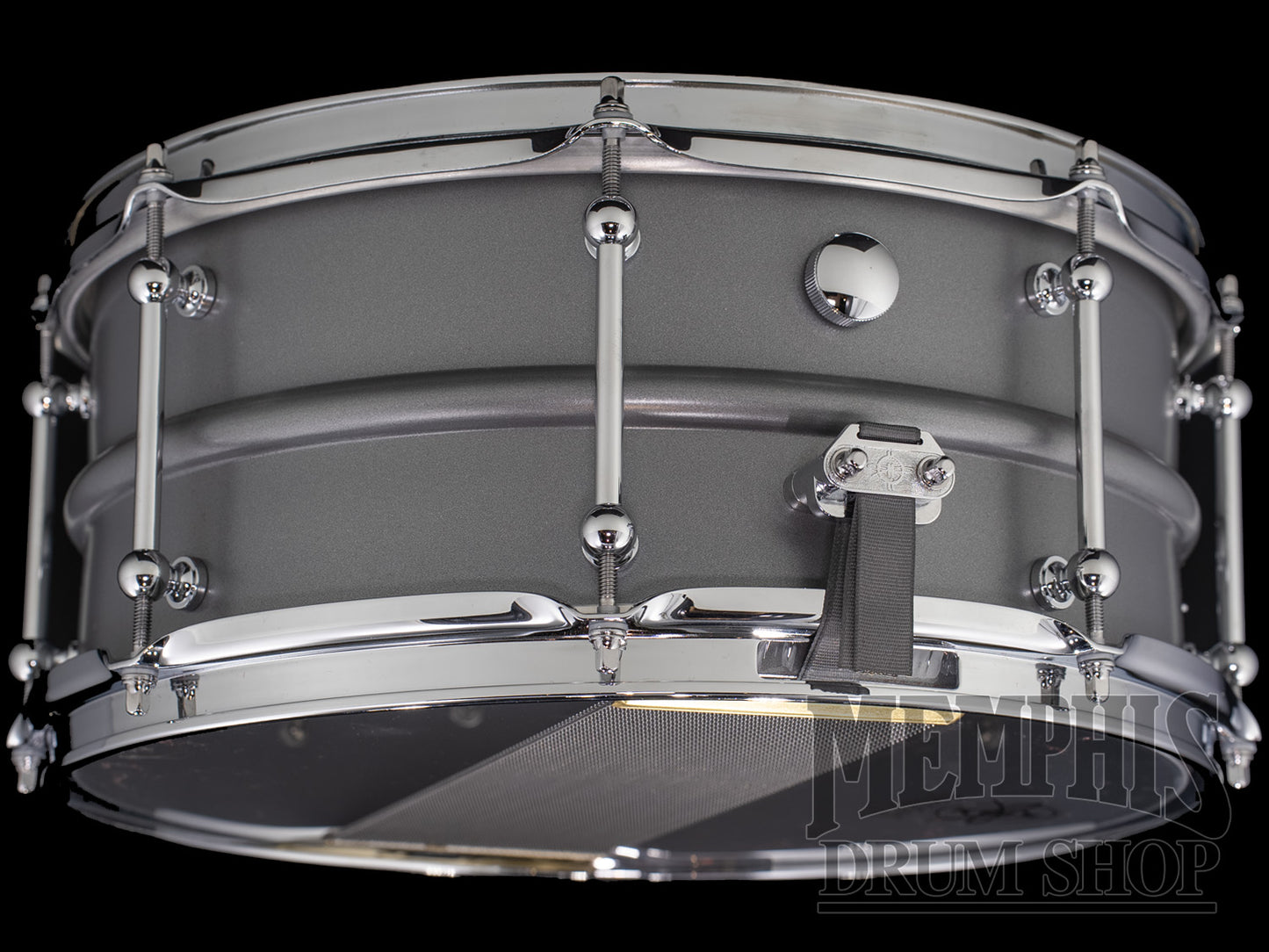Dunnett Classic 14x6.5 Model 2N Carbon Steel Snare Drum - Matte Silver