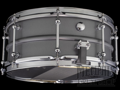 Dunnett Classic 14x6.5 Model 2N Carbon Steel Snare Drum - Matte Silver