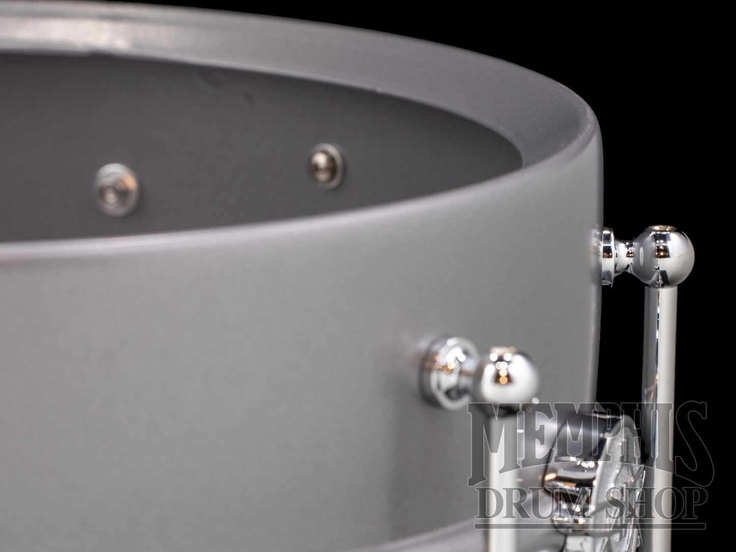 Dunnett Classic 14x6.5 Model 2N Carbon Steel Snare Drum - Matte Silver