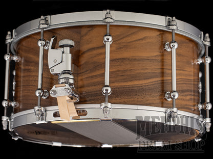 Dunnett Classic 14x7 Monoply Solid Walnut Snare Drum with Cold Rolled Hoops - Matte Natural