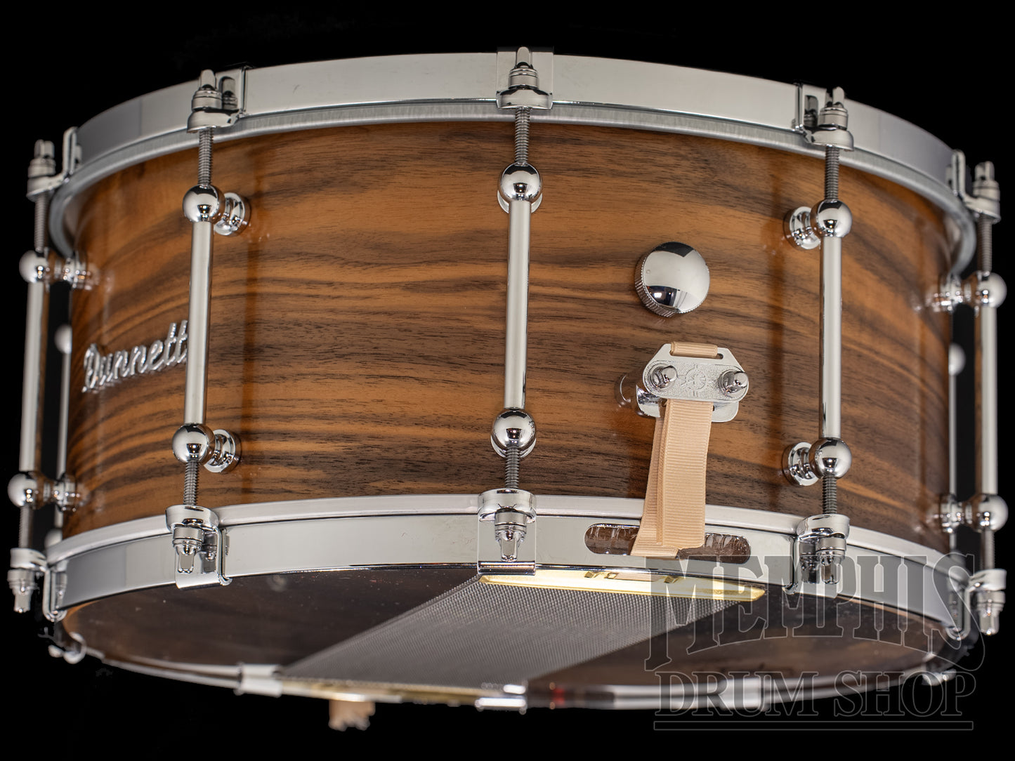 Dunnett Classic 14x7 Monoply Solid Walnut Snare Drum with Cold Rolled Hoops - Matte Natural