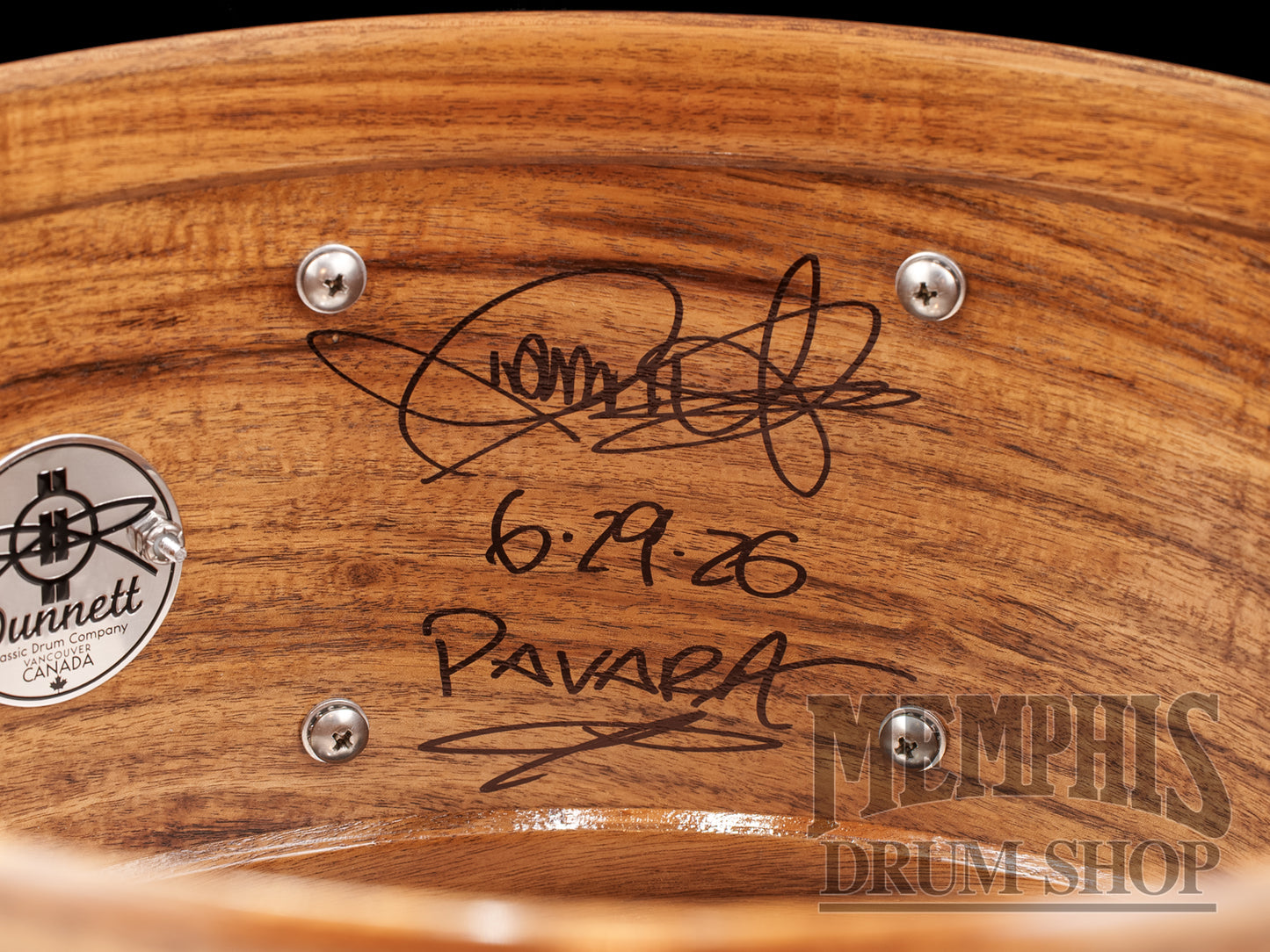 Dunnett Classic 14x7 StereoPly Acacia Snare Drum with Acacia Metal Wood Hoops