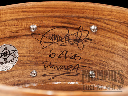 Dunnett Classic 14x7 StereoPly Acacia Snare Drum with Acacia Metal Wood Hoops