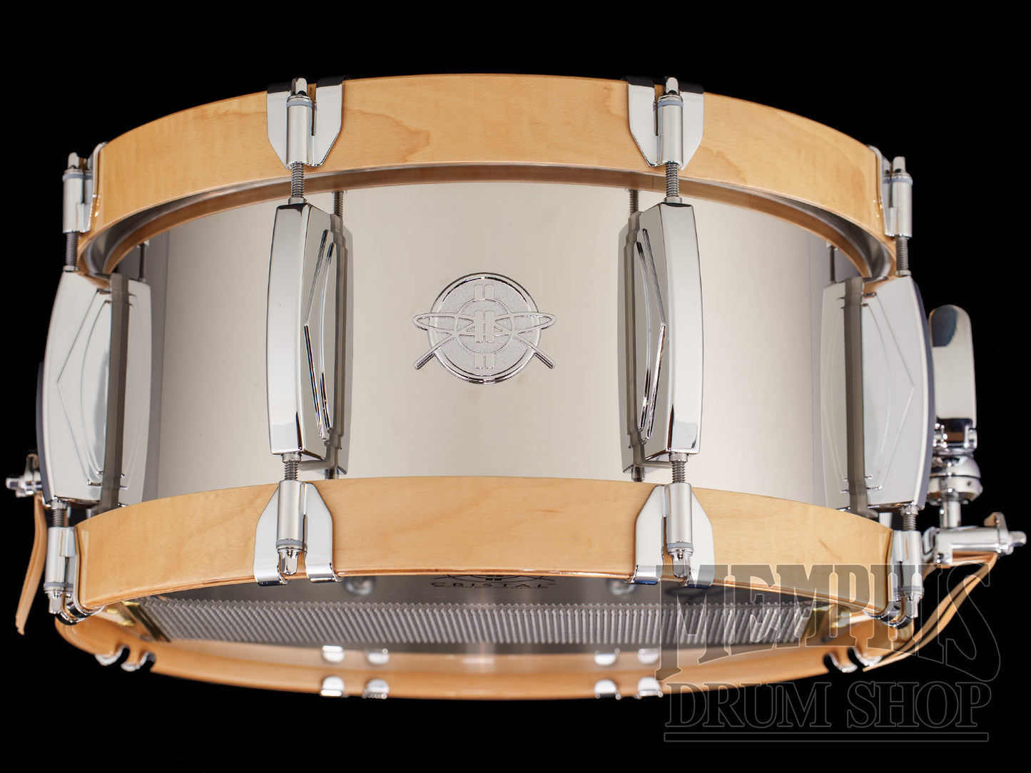 Dunnett Classic 14x7 Stainless Steel Snare Drum with Deko Lugs and Metal Wood Hoops