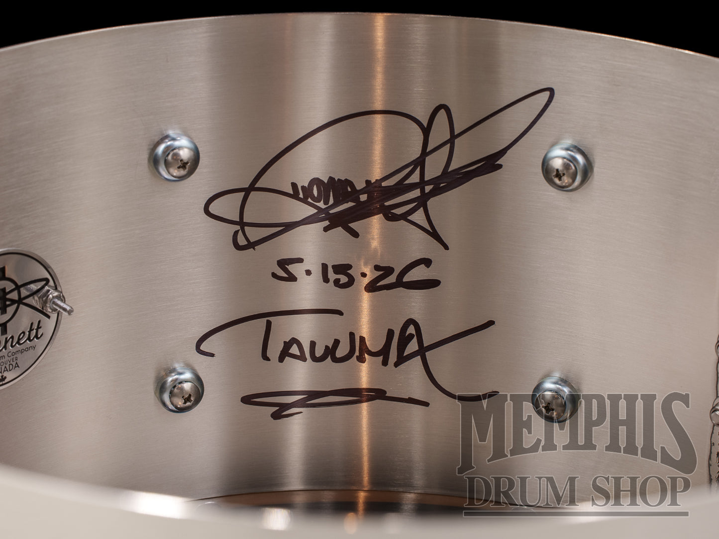 Dunnett Classic 14x7 Stainless Steel Snare Drum with Deko Lugs and Metal Wood Hoops