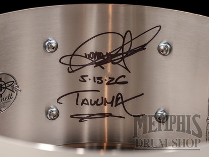 Dunnett Classic 14x7 Stainless Steel Snare Drum with Deko Lugs and Metal Wood Hoops