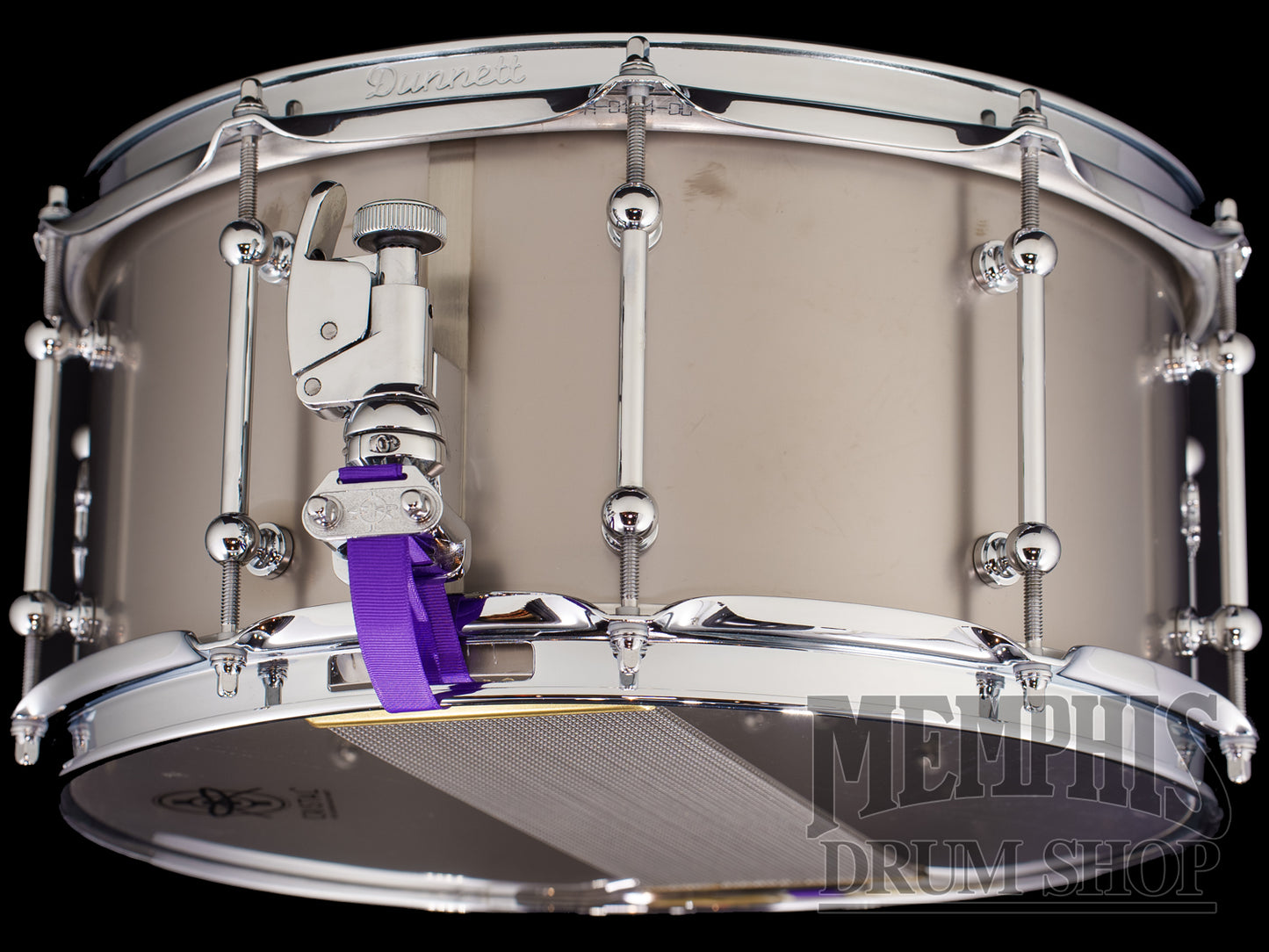 Dunnett Classic 14x7.0 Titanium Snare Drum with 10 Lugs - Raw