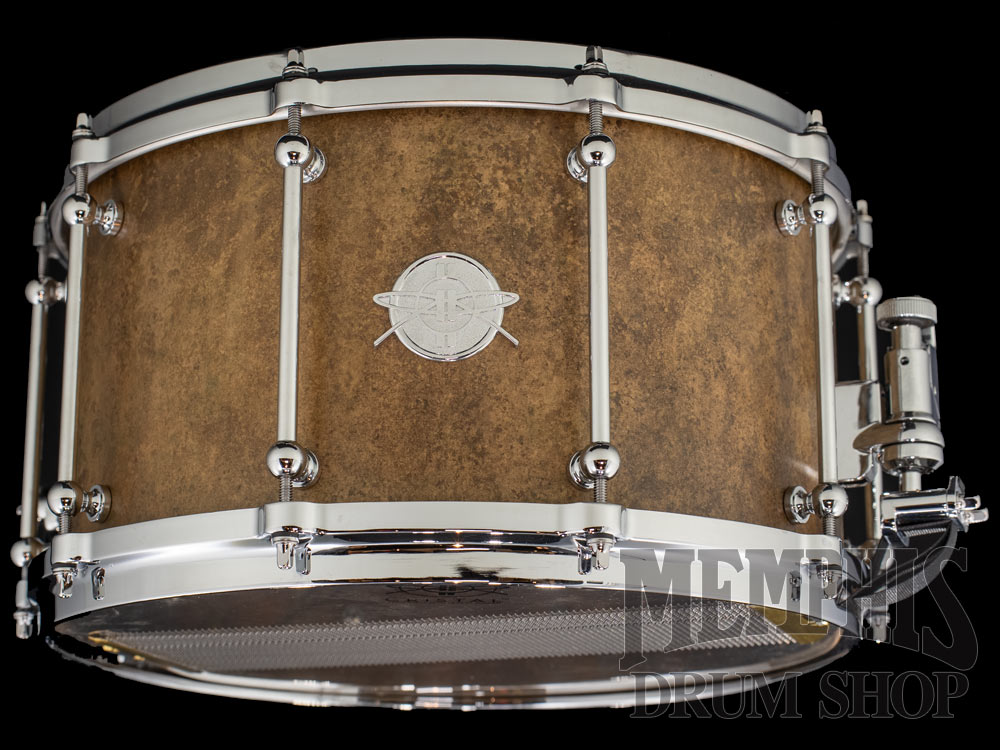 Dunnett Classic 14x8 Model K Kast Bronze Snare Drum with Die-Cast Hoops - Lucky Penny Patina