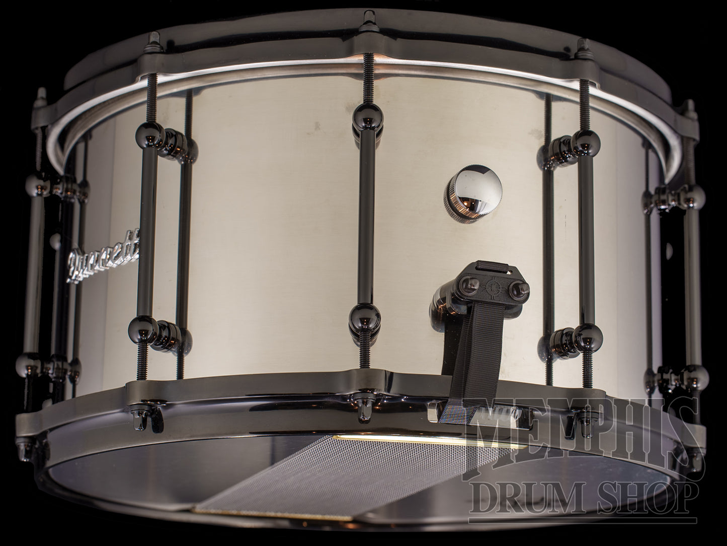 Dunnett Classic 14x8.0 Stainless Steel Snare Drum with Black Chrome Hardware - Polished