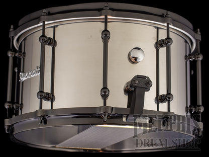 Dunnett Classic 14x8.0 Stainless Steel Snare Drum with Black Chrome Hardware - Polished